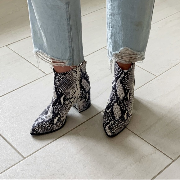 Steve Madden snakeskin booties